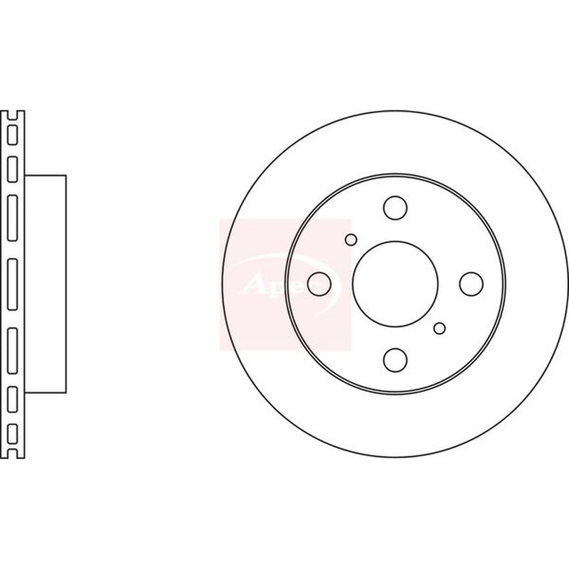 Apec 2 x Vented Front Brake Discs DSK300