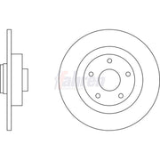 Fahren 2 x Solid Rear Brake Discs FBD6597