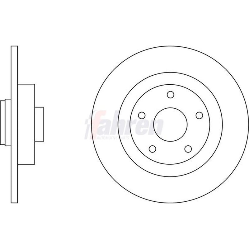 Fahren 2 x Solid Rear Brake Discs FBD6597