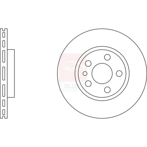 Apec 2 x Vented Front Brake Discs SDK6073