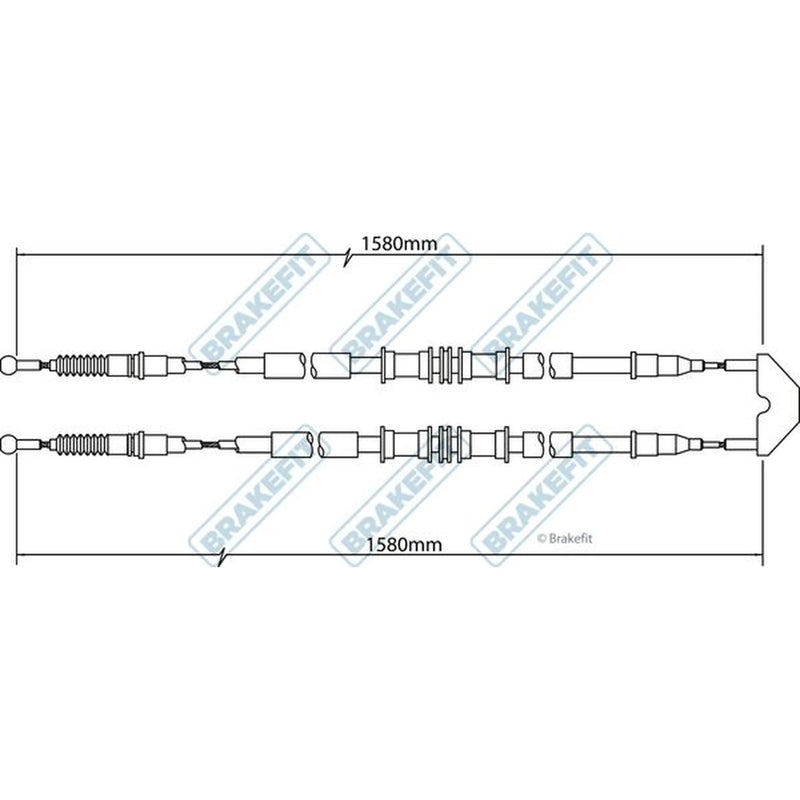 Apec Handbrake Cable Left Rear BBC3459