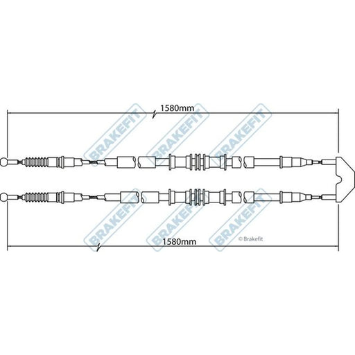 Apec Handbrake Cable Left Rear BBC3459