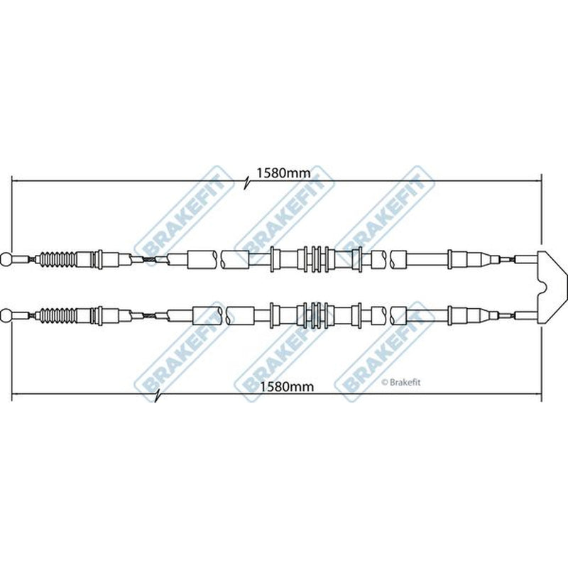 Apec Handbrake Cable Left Rear BBC3459