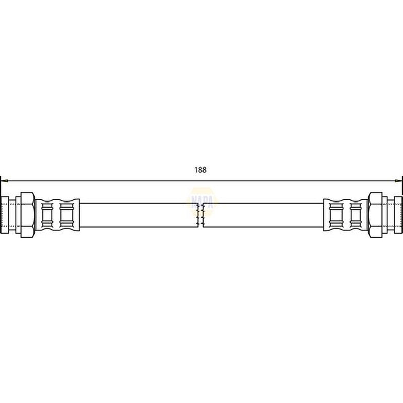 NAPA Brake Hydraulic Hose Line Rear NBH1144