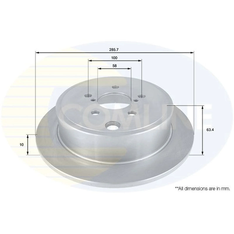Comline 2 x Solid Rear Brake Discs ADC0823