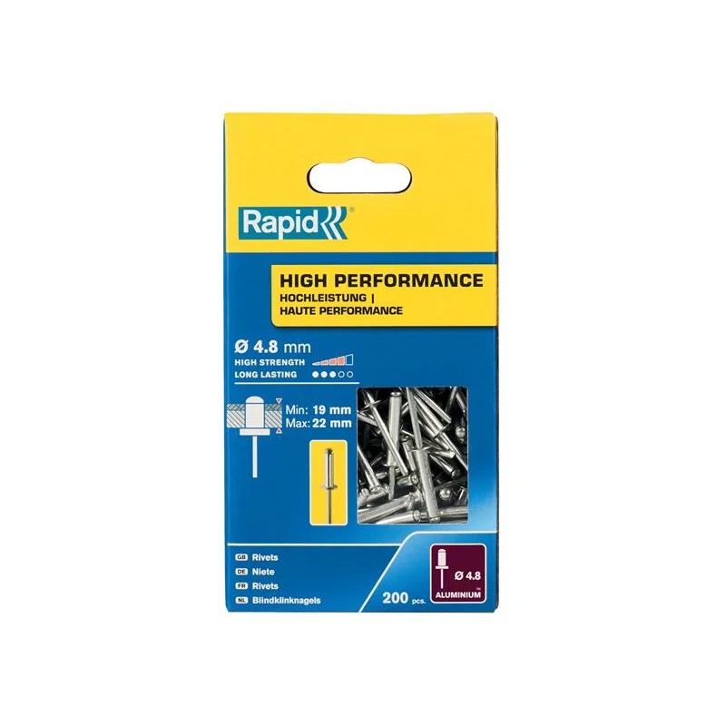 Rapid High Performance Rivets 4.8 x 25mm (Box 200) - 5001440