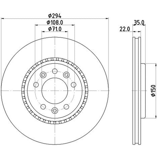 DON 2 x Rear Brake Discs PCD23002