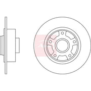 Apec 2 x Solid Rear Brake Discs DSK2843