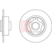Apec 2 x Solid Rear Brake Discs DSK2843