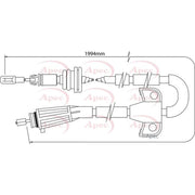 Apec Handbrake Cable Left Rear CAB1511