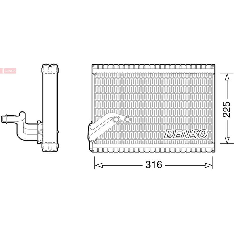 Denso Air Conditioning Evaporator DEV21003