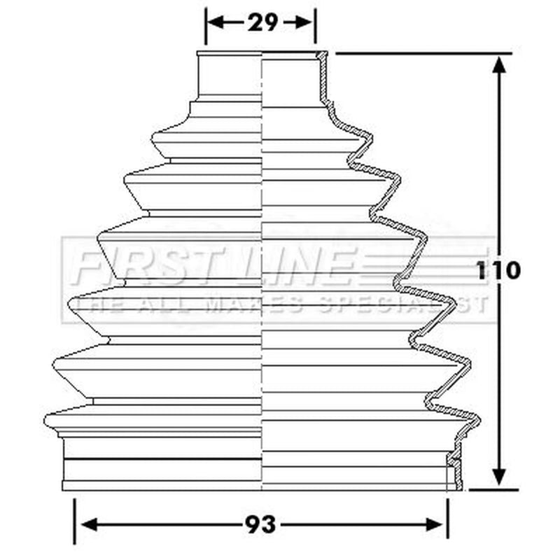 First Line Drive Shaft Bellow Kit Front Left The FCB6227