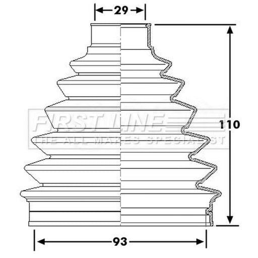 First Line Drive Shaft Bellow Kit Front Left The FCB6227