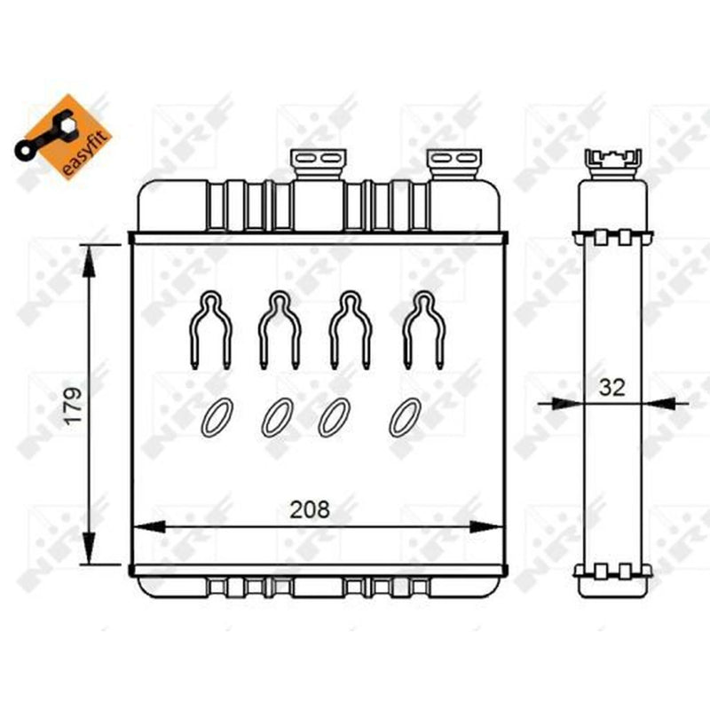 NRF Heater Matrix Core Heat Exchanger 54279