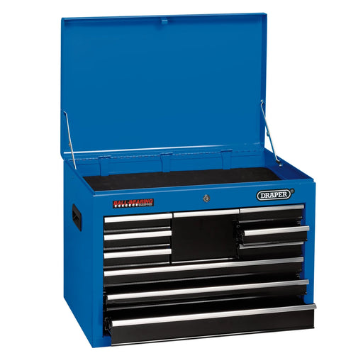 Draper Tool Chest, 10 Drawer, 26" Blue