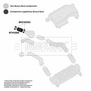 Borg & Beck Intercooler Turbo Charge Air Hose BTH1585