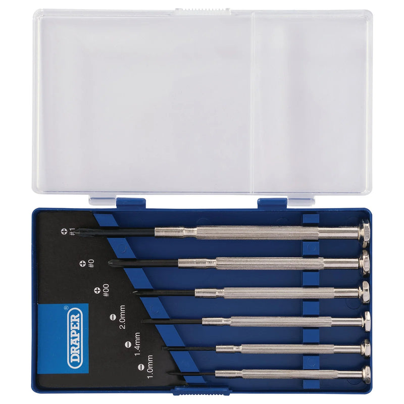 Draper Precision Screwdriver Set 6 Piece with Hardened Steel Blades