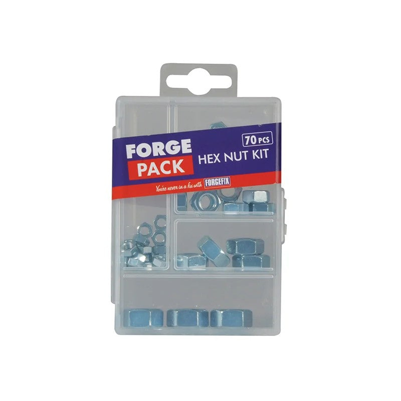 ForgeFix Hexagon Nut Kit ForgePack 70 Piece - FPNUTSET