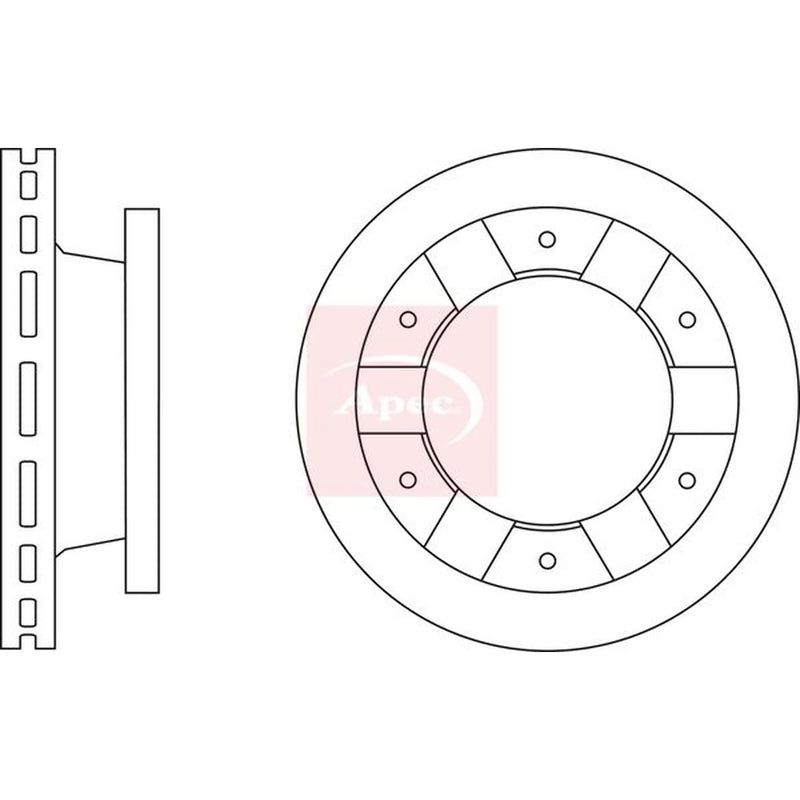 Apec 2 x Vented Brake Discs DSK2897