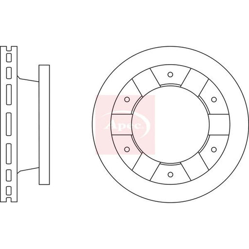 Apec 2 x Vented Brake Discs DSK2897