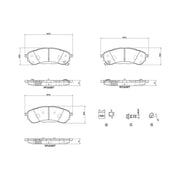 Brembo 4 x Rear Brake Pad Set P24235