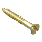 ForgeFix Wood Screw Slotted CSK Brass 1in x 6 ForgePack 20 - FPCSK16BR