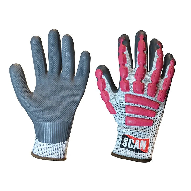 Scan Anti-Impact Latex Cut 5 Gloves - XL (Size 10) - T5000