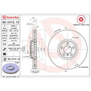 Brembo 2 x Aluminium Front Brake Disc Hub Brake Discs 09.C412.13