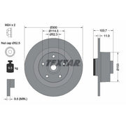 Textar 2 x Solid Rear Brake Discs 92196103