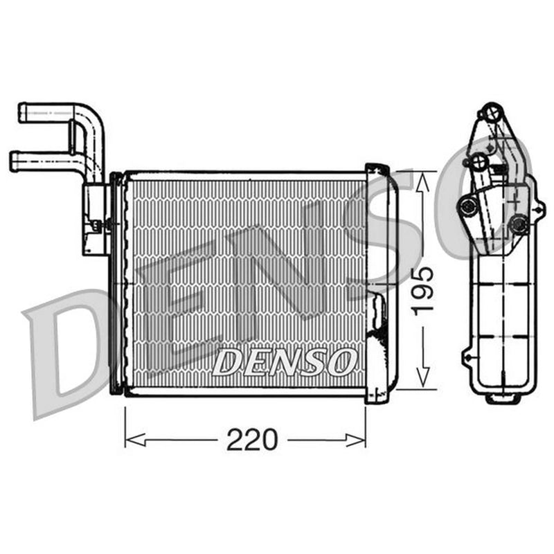 Denso Heater Matrix Core Heat Exchanger DRR09032