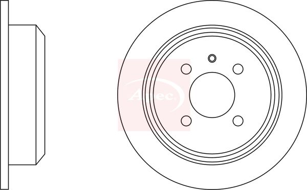 Apec 2 x Brake Disc Set Solid