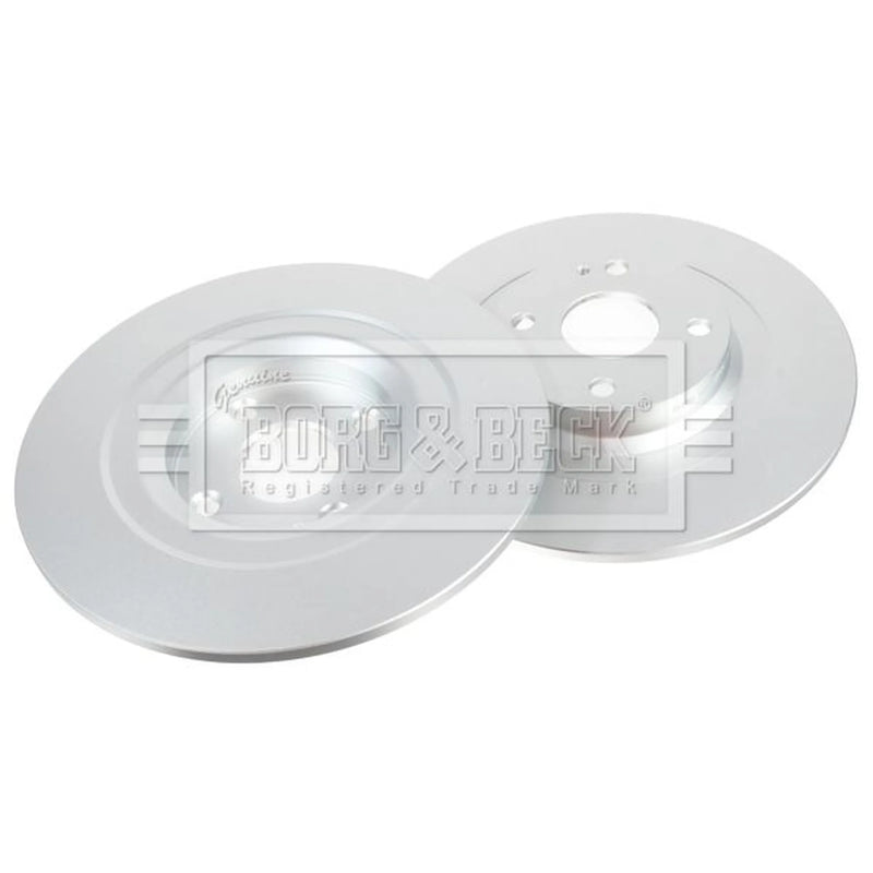 Borg & Beck 2 x Solid Rear Brake Discs BBD5515