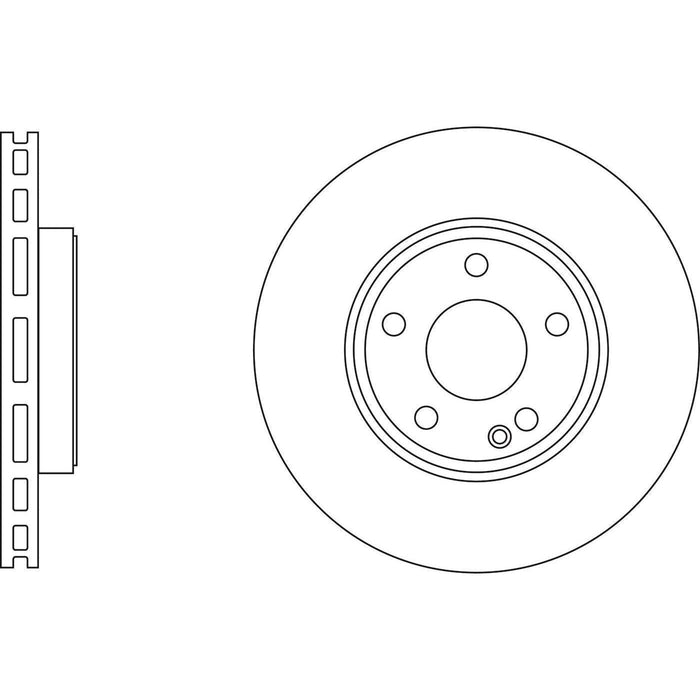 Apec Brake Disc Front Fits Mercedes A Class B Cla Gla Drilled Version Dsk3209 Apec  - Town Parts