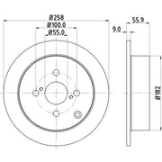 Mintex 2 x Solid Rear Brake Discs MDC1678C