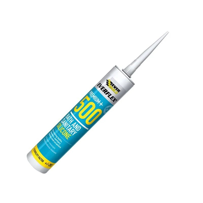Everbuild Sika Bath & Sanitary Silicone White 310ml - 484842