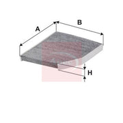 Apec Cabin Air Filter (Pollen Filter) AFC4254