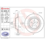Brembo 2 x Solid Rear Brake Discs 08.N258.21
