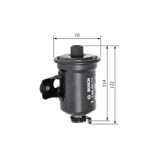 Genuine Bosch Car Fuel Filter F0115 Fits Toyota Starlet Efi - 1.3 - 96-99 098645 Bosch  - Town Parts