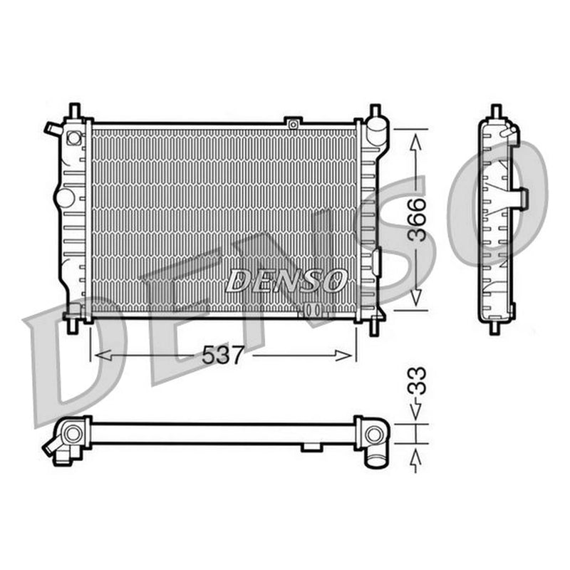 Denso Engine Radiator DRM20010