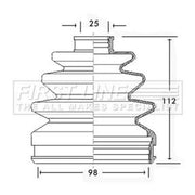 First Line Drive Shaft Bellow Kit Front Left FCB2289