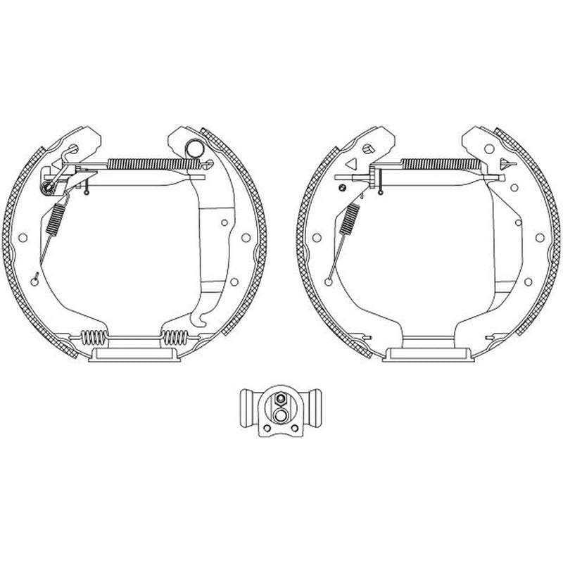 Mintex Brake Shoe Set Axle Kit MSP325
