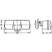 Hella Tail Light / Lamp R10W Left 2SD 001 680-271