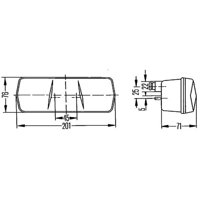 Hella Tail Light / Lamp R10W Left 2SE 001 680-291