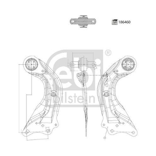 Febi Control/Trailing Arm Rear Right 186460
