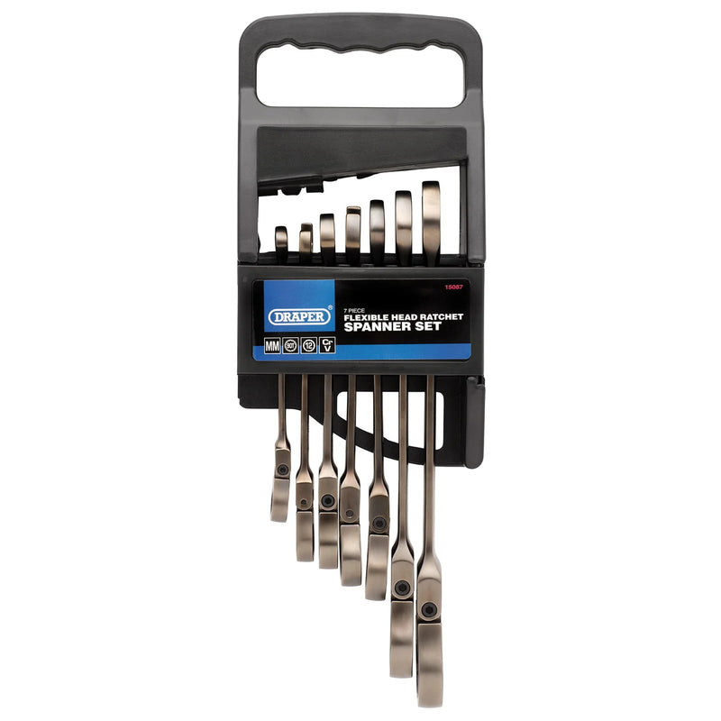 Draper Flexible Head Ratcheting Spanner Set 7 Piece