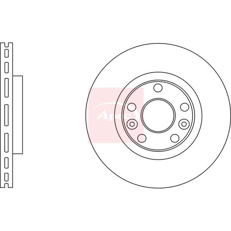 Apec 2 x Vented Front Brake Discs DSK2823