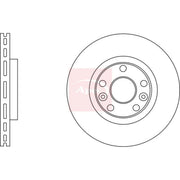 Apec 2 x Vented Front Brake Discs DSK2823