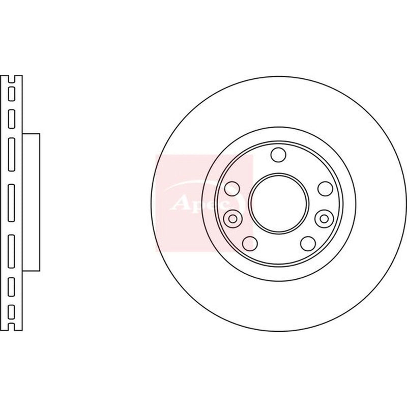 Apec 2 x Vented Front Brake Discs DSK2823