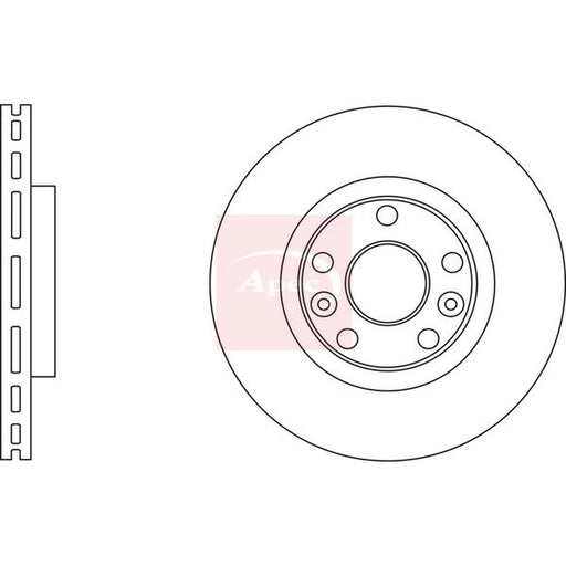 Apec 2 x Vented Front Brake Discs DSK2823