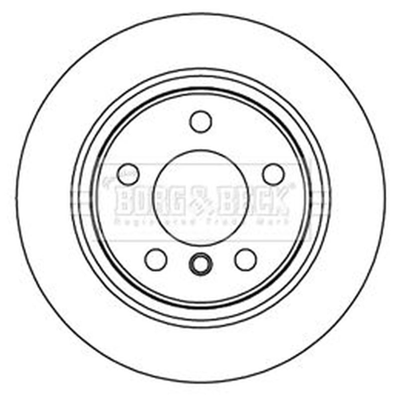 Borg & Beck 2 x Solid Rear Brake Discs BBD5265